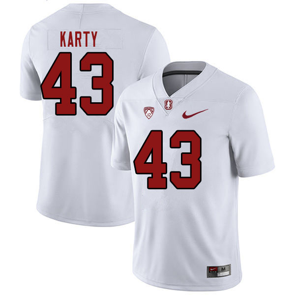 Men #43 Joshua Karty Stanford Cardinal College Football Jerseys Sale-White